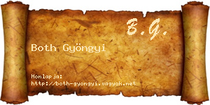 Both Gyöngyi névjegykártya