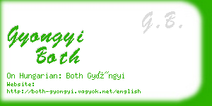 gyongyi both business card